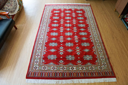 Collection パキスタン手織り絨毯 245×155cm メリノウール ファインクオリティ トライバル伝統文様