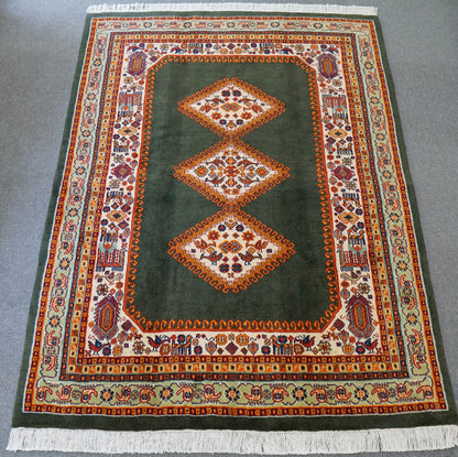200×146cm  ペルシャ ガシュガイ 手織り絨毯 Decorworks