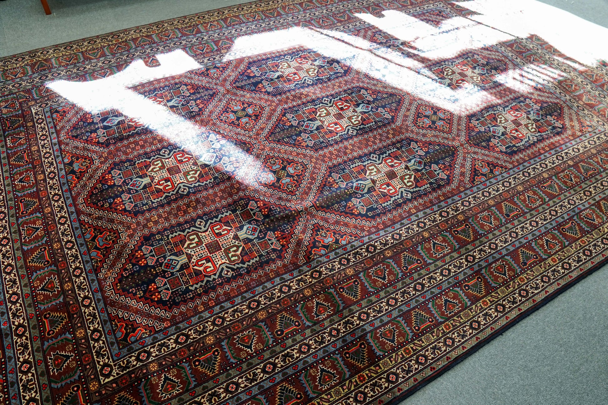 295×195cm アフガニスタン トルクメン　手織り絨毯　 トライバルラグ Decorworks