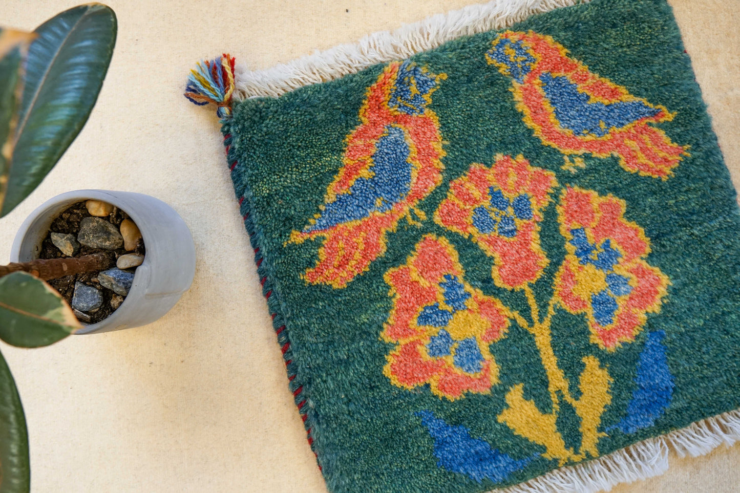  ペルシャ絨毯 手織りギャッベ アマレ族 ギャベ