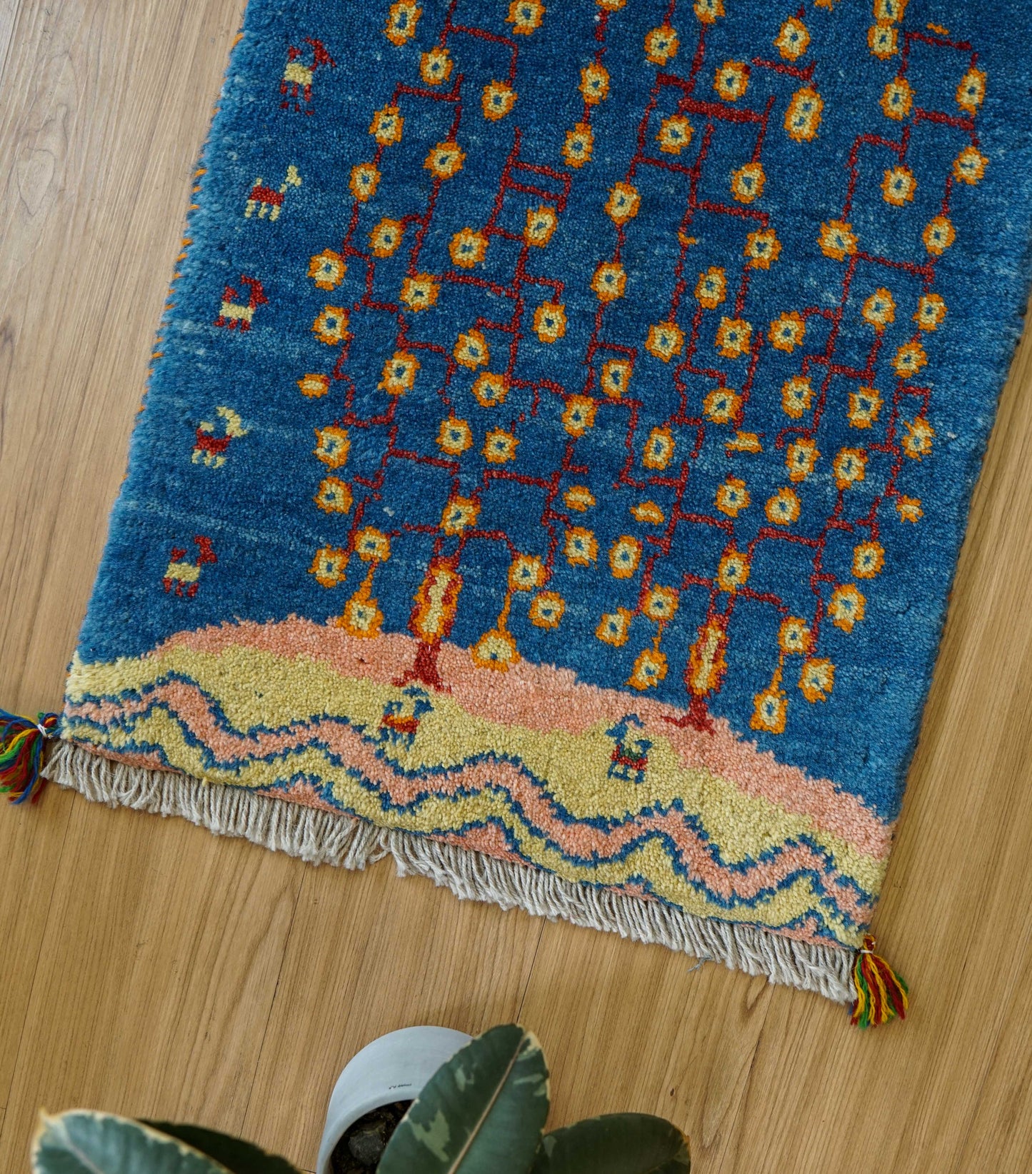  76×52cm ペルシャ絨毯 手織りギャッベアマレ族