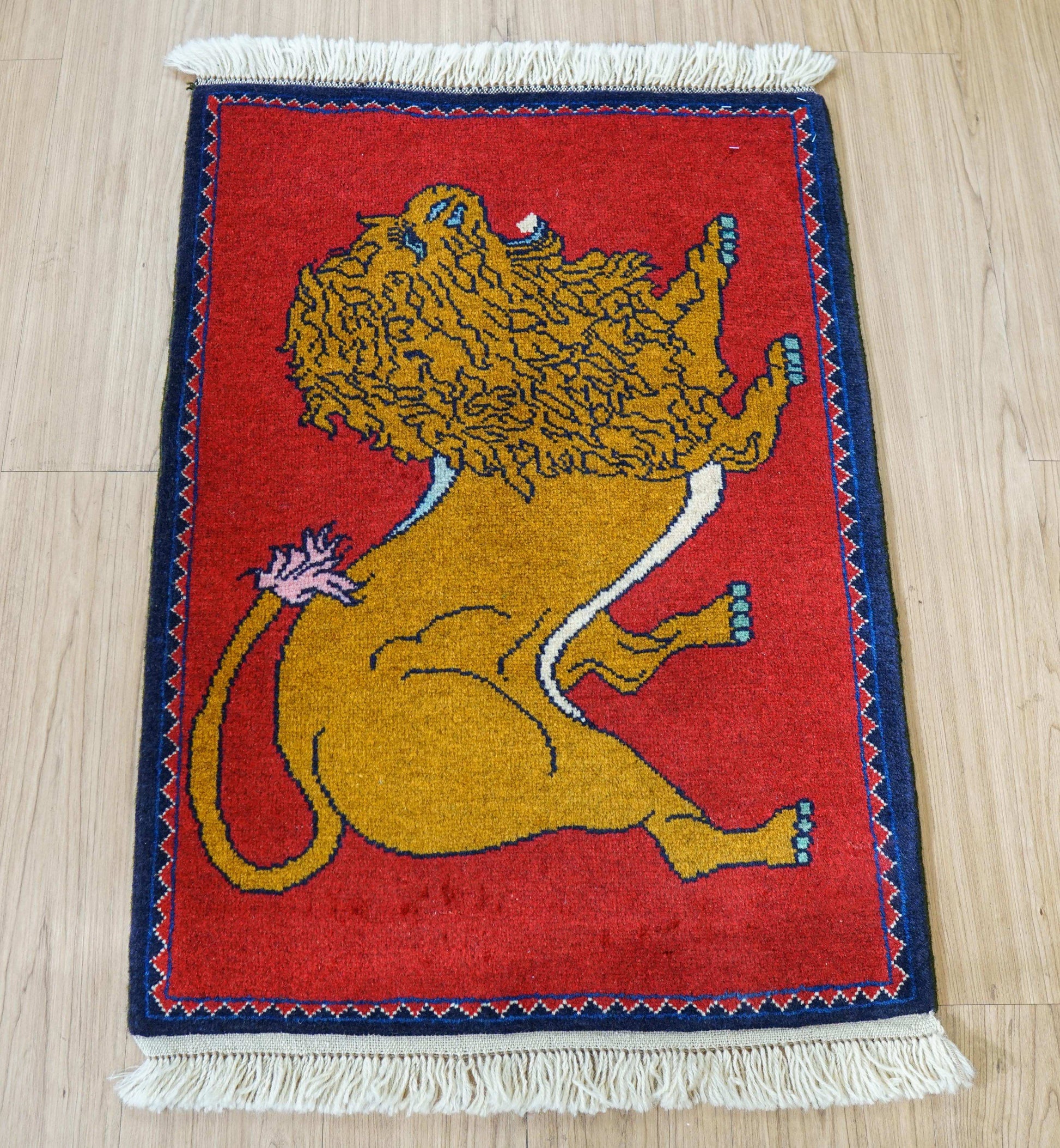  手織り ペルシャ絨毯　カシュカイ族 89x63cm