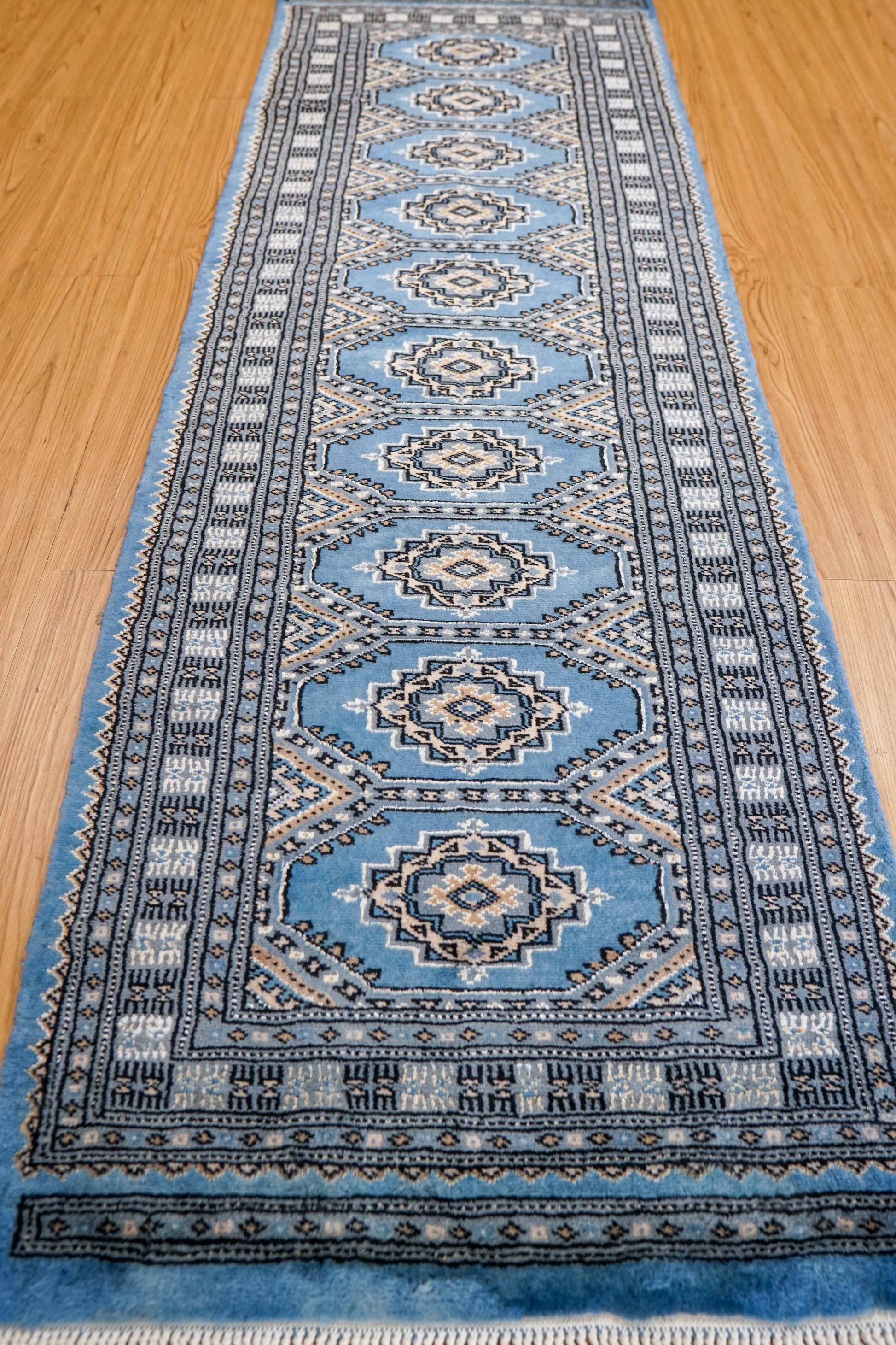  パキスタン手織り絨毯　ランナー  185×63cm