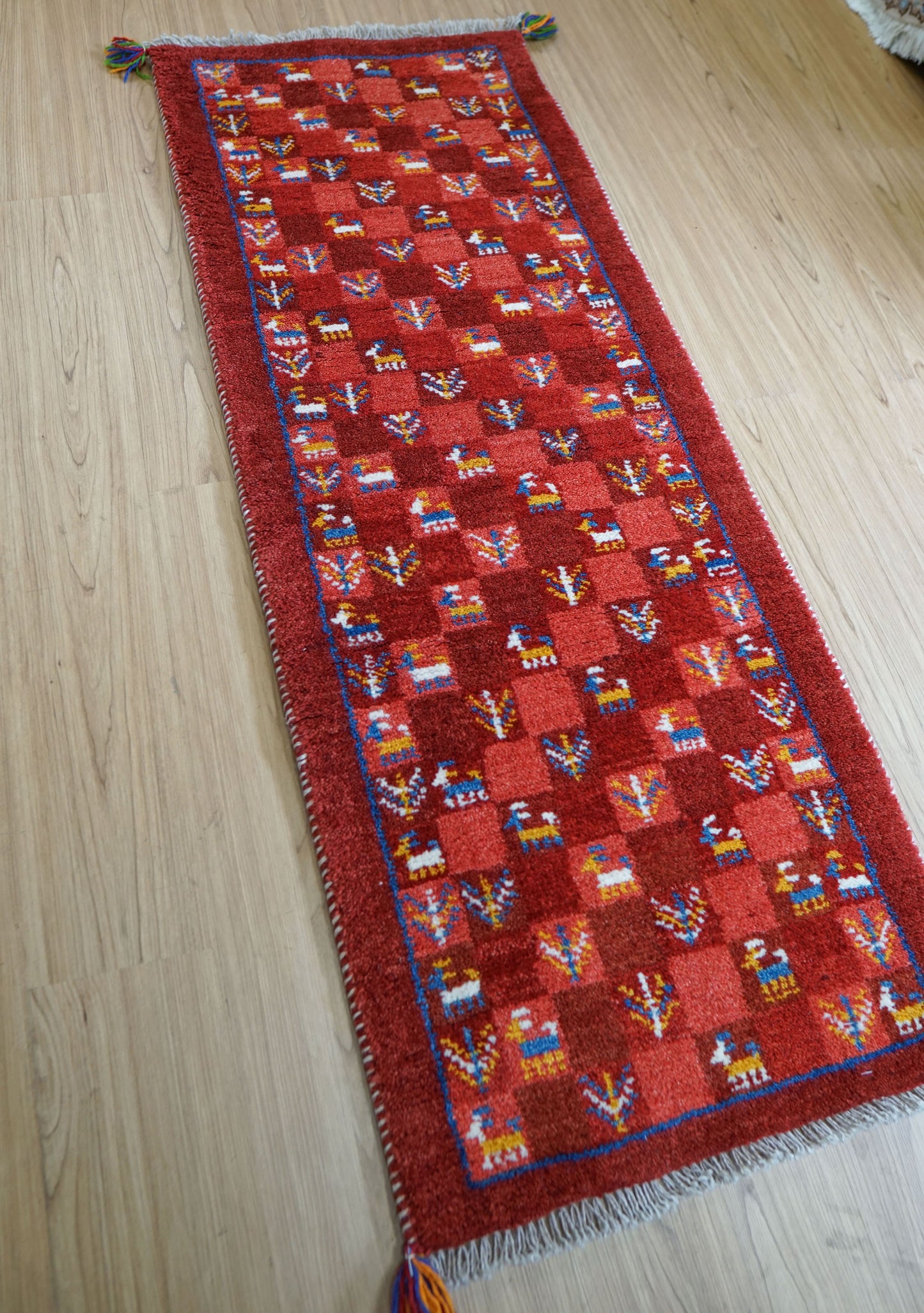 Collection 145×50cm ペルシャ絨毯 手織りギャッベ アマレ族　ランナー