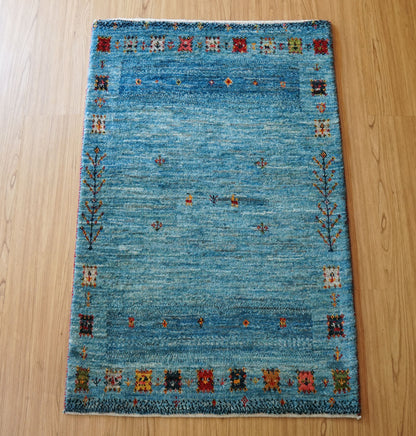  手織りペルシャ カシュクリ ギャッベ リズバフトギヤべ 103×67cm