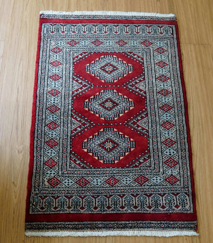 パキスタン手織り絨毯 90×61cm 　トライバル, 玄関マット - Decorworks