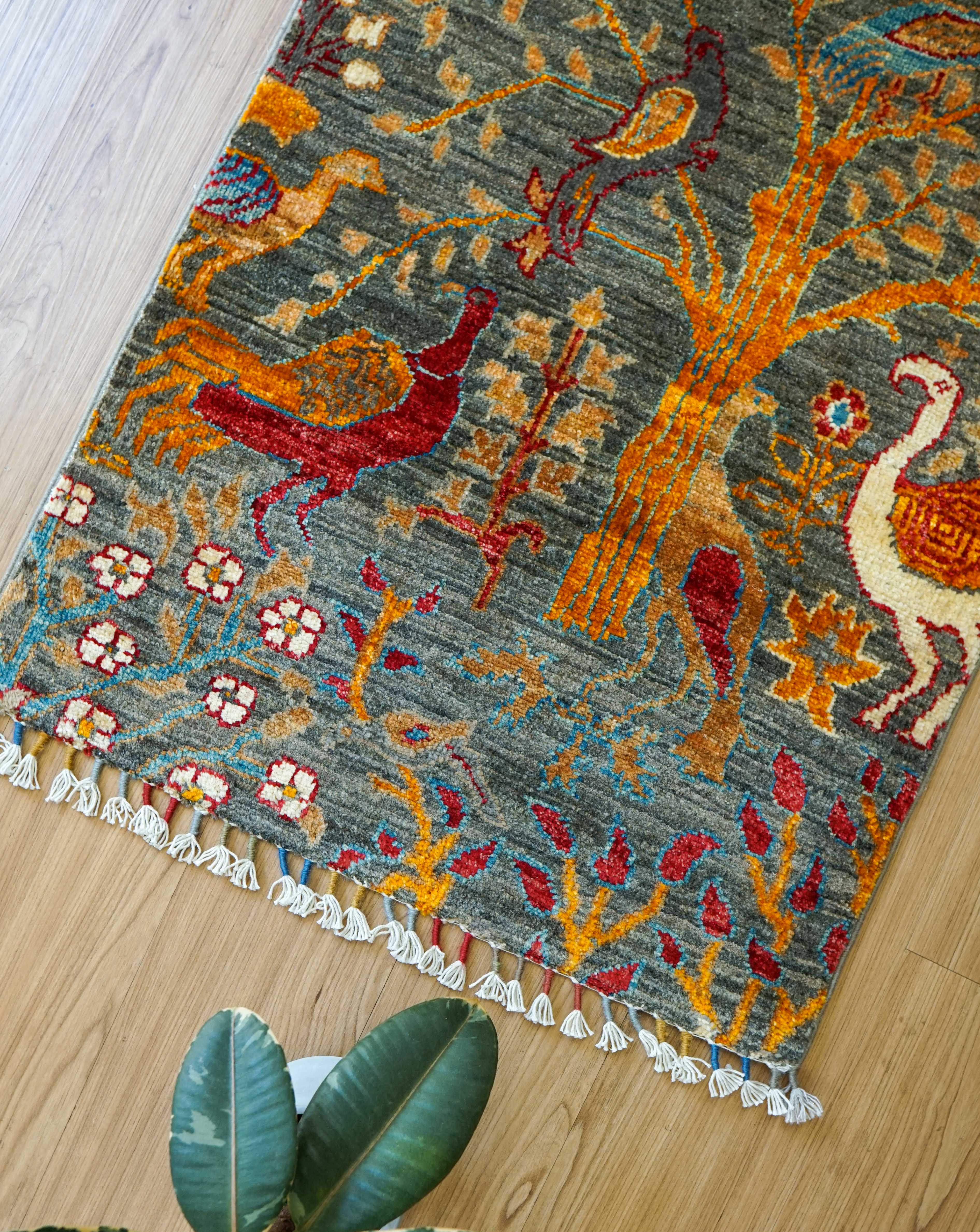 アフガンガズニギャッベ アフガニスタン手織り絨毯 ガズニ ギャッベ 95×62cm – Decorworks