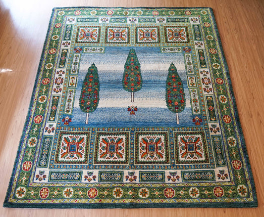  205×176cm ペルシャ手織りカシュクリギャッベ