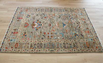  アフガニスタン手織り絨毯 ガズニウール（チョビラグ）142×104cm｜草木染め・手紡ぎウール