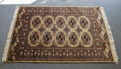 112×77cm トルクメン ボハララグ 手織り絨毯 パキスタン絨毯 Decorworks