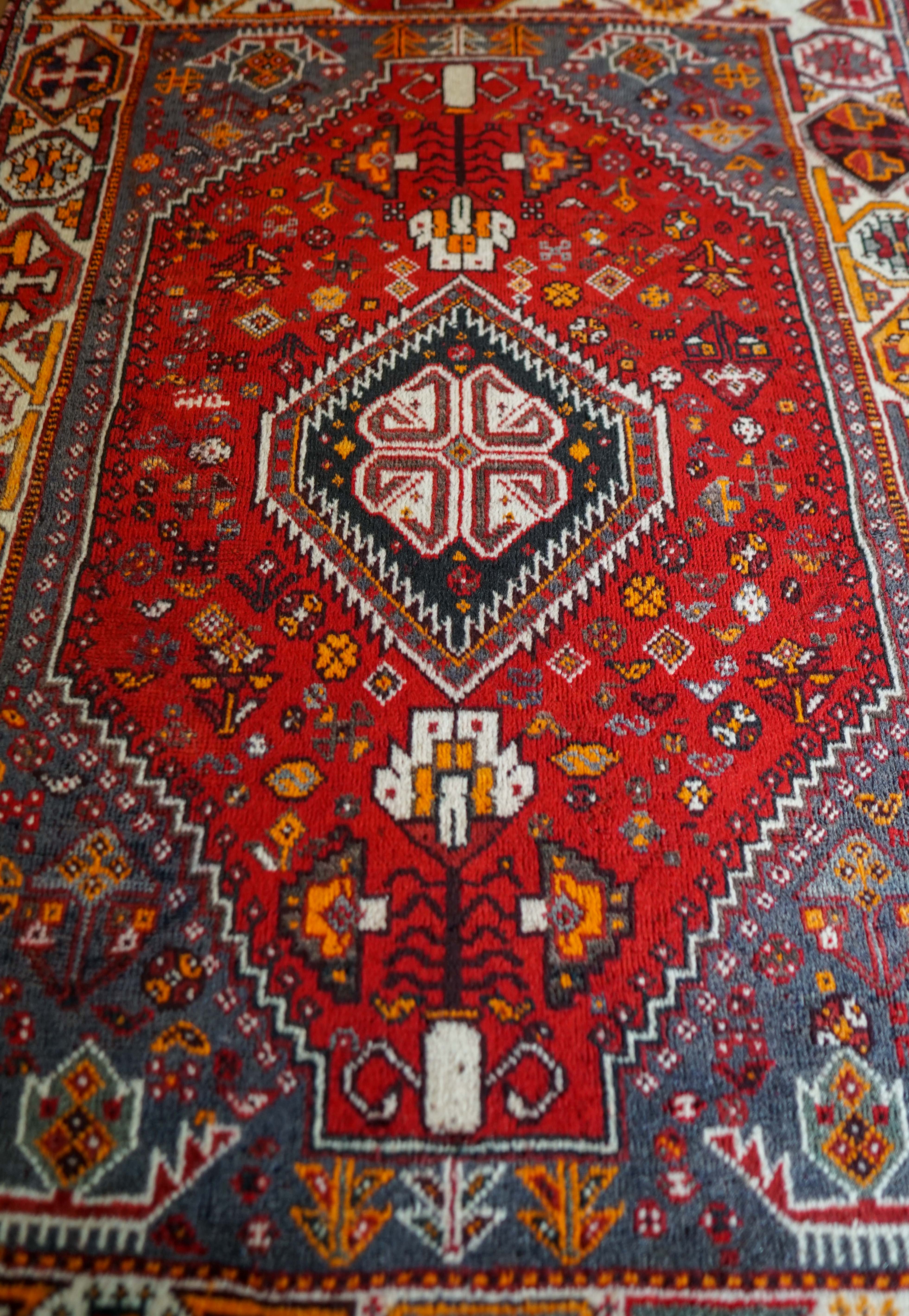 オールド ペルシャ手織り絨毯 カシュガイ族 157×108cm｜トライバルラグ