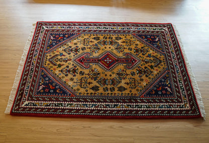 Collection ペルシャ手織り絨毯 アバデ 150×100cm Fine Quality トライバルウールラグ