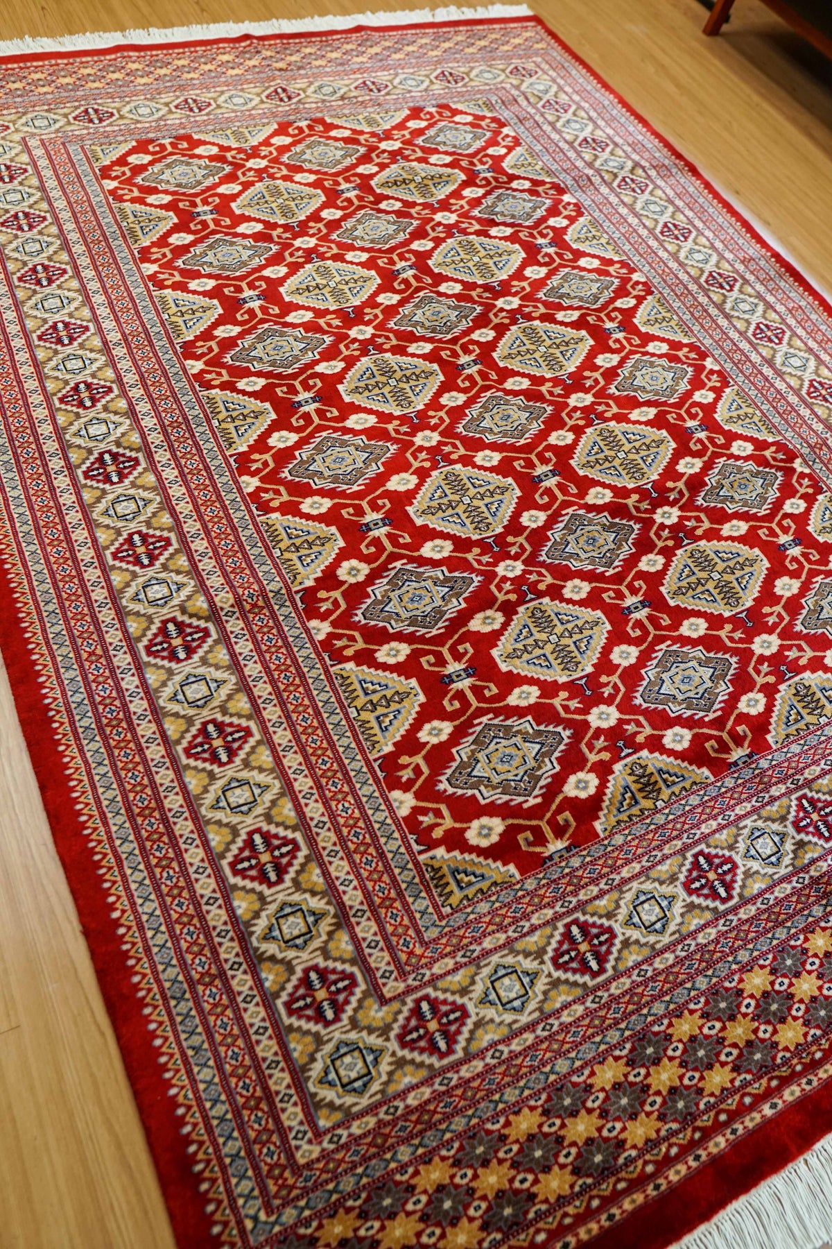  パキスタン手織り絨毯 ジャルダルデザイン 238×166cm｜ニュージーランド産メリノウール