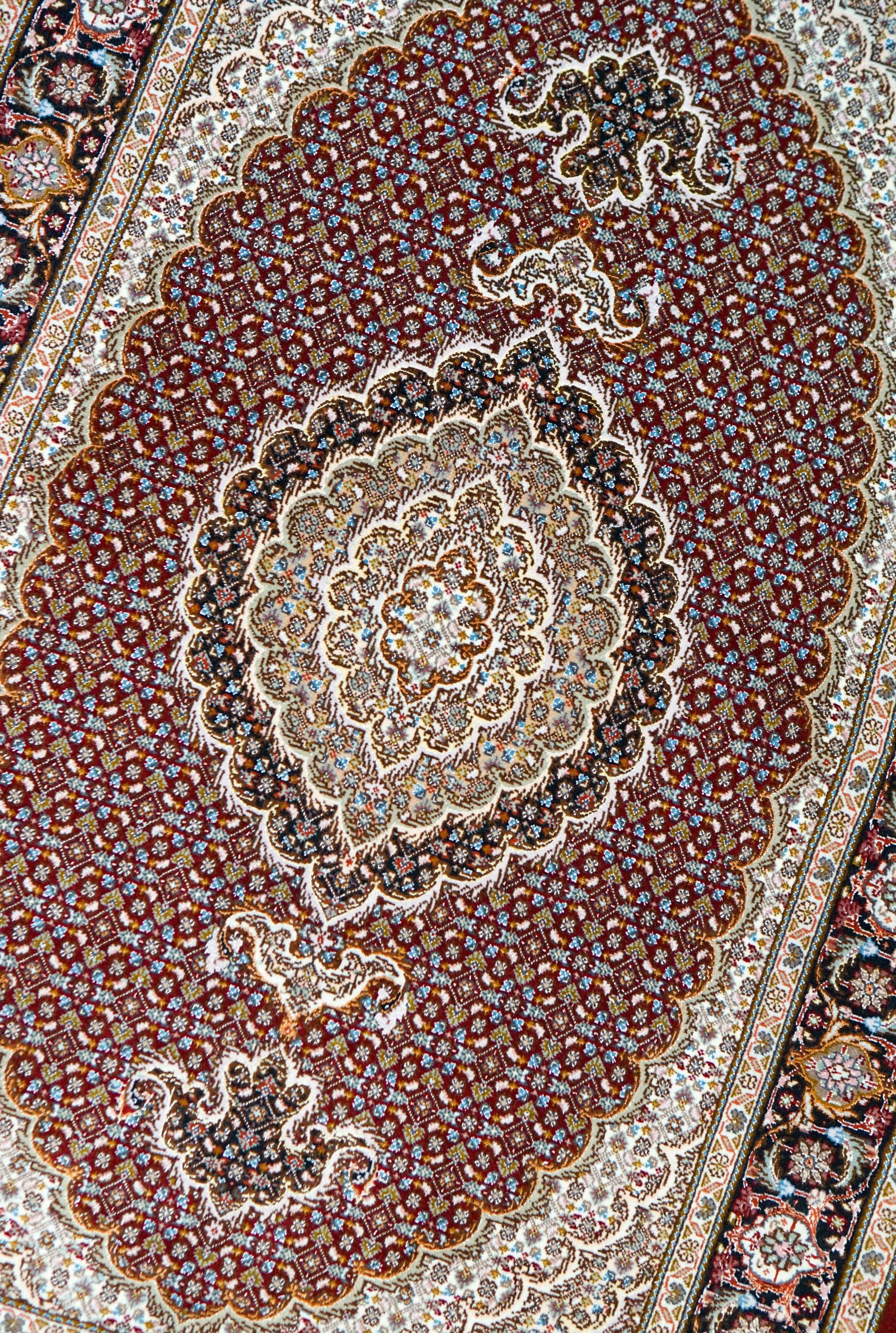  154×100cm 手織り ペルシャ絨毯 タブリーズ産　50RAJ