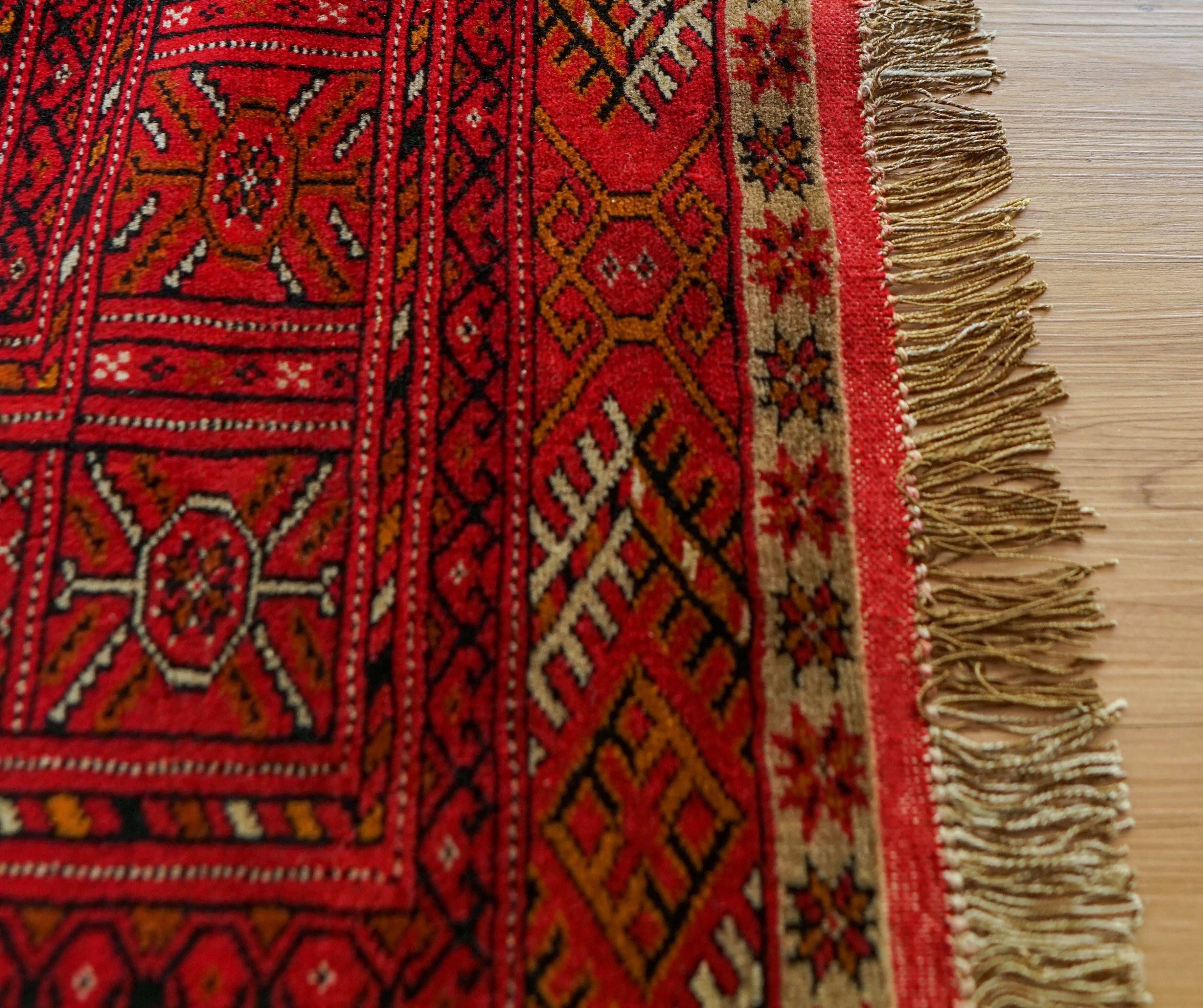 192×126cm トルクメン ボハラ手織り絨毯 - Decorworks