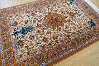 ペルシャ絨毯イスファハン サハラク房 163×110cm