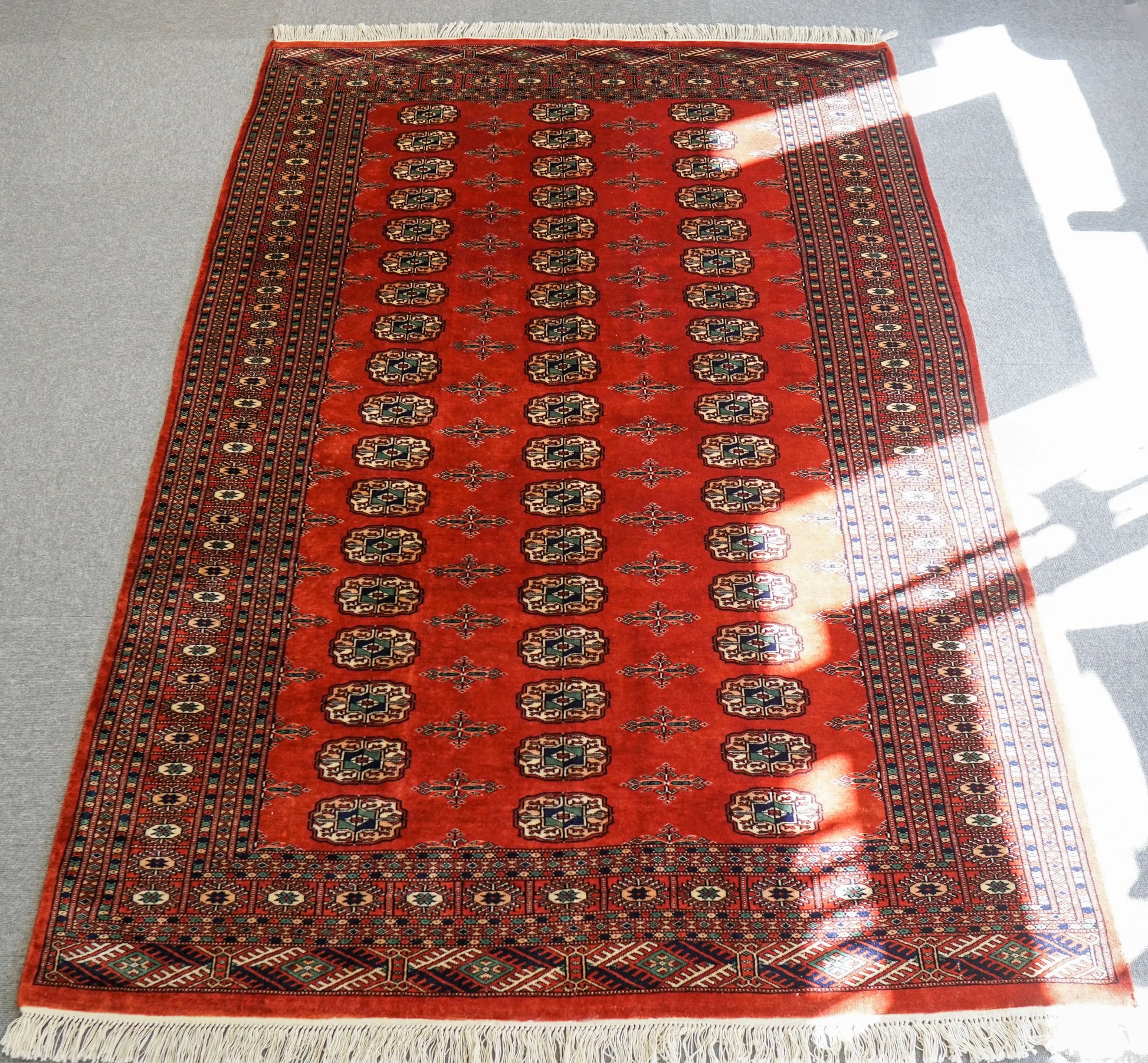 205×141cm トルクメン ボハララグ 手織り絨毯 Decorworks