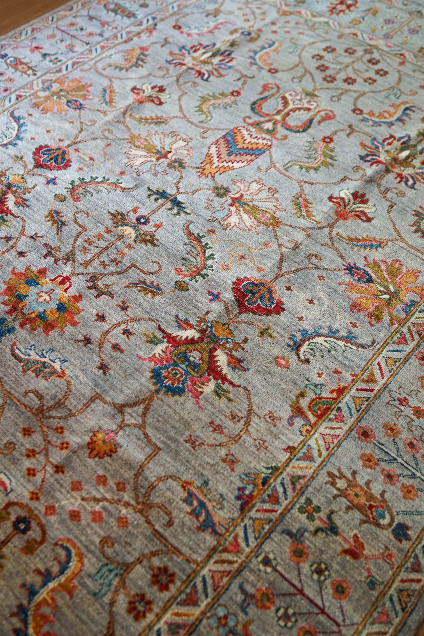  アフガニスタン手織り絨毯 ガズニ  243×176cm｜手紡ぎウール×草木染め