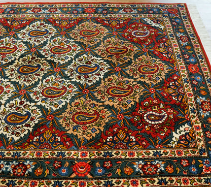  ペルシャ絨毯 バクティアリ産 200×130cm｜ボテ（ペイズリー）文様・手織り