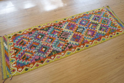 Collection 191×60cm アフガニスタン手織り キリム　ランナー　トライバルラグ