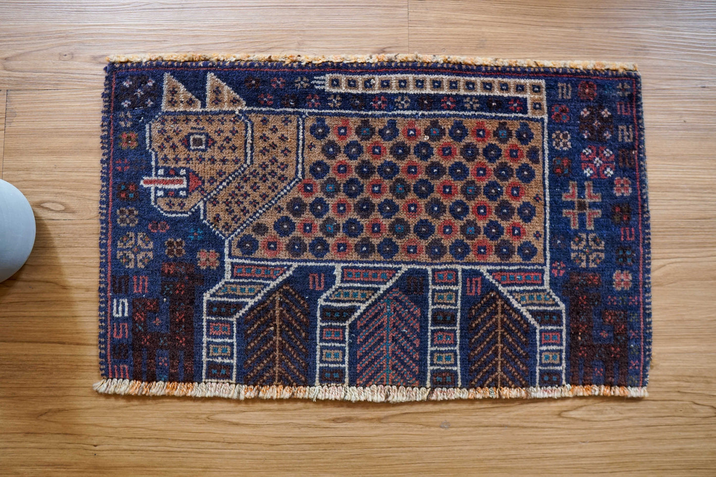  ヴィンテージ バルーチ族トライバルラグ 61×36cm 手織り ペルシャ絨毯
