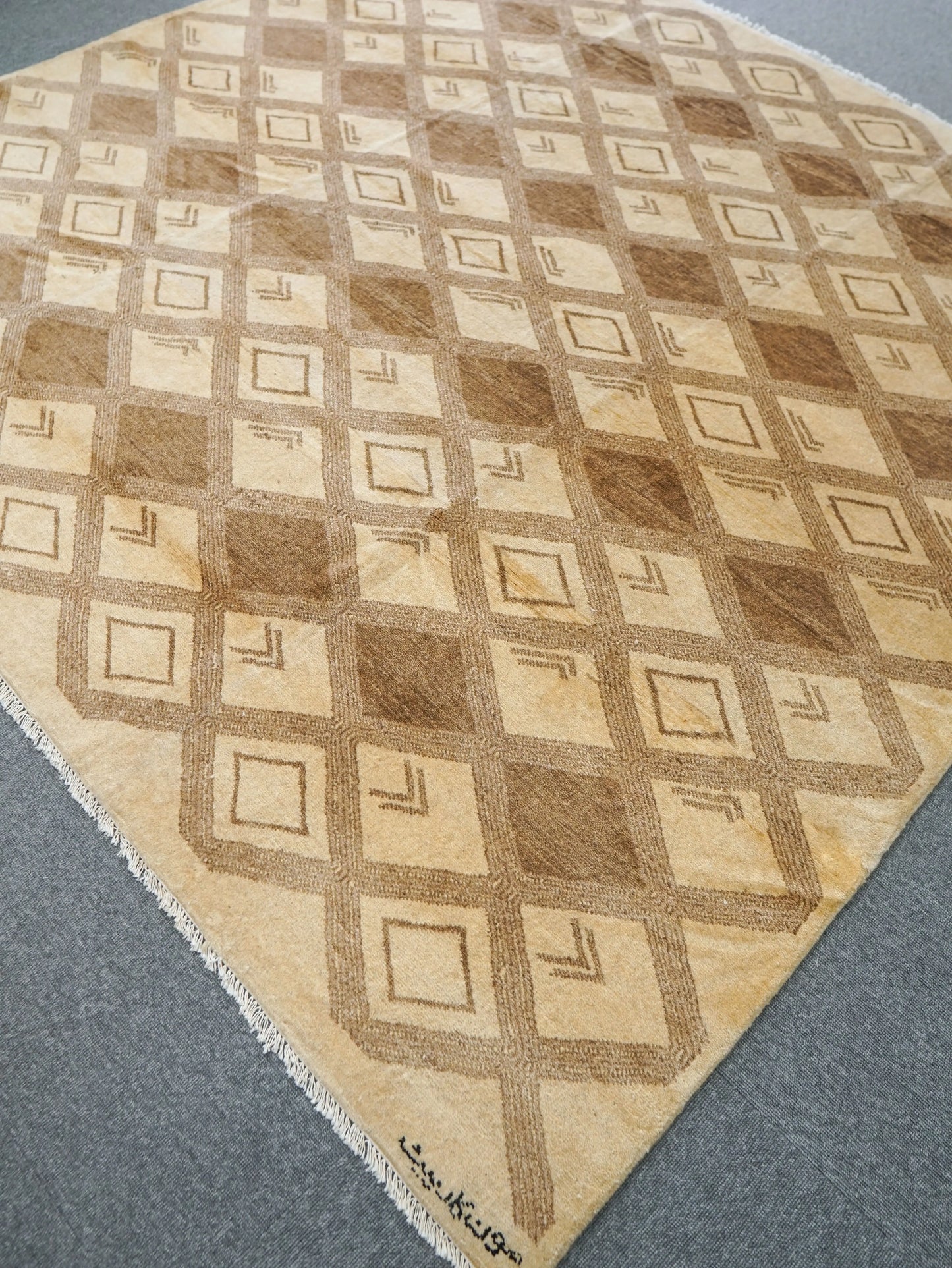 190×198cm   パキスタン手織りギャッベ Decorworks