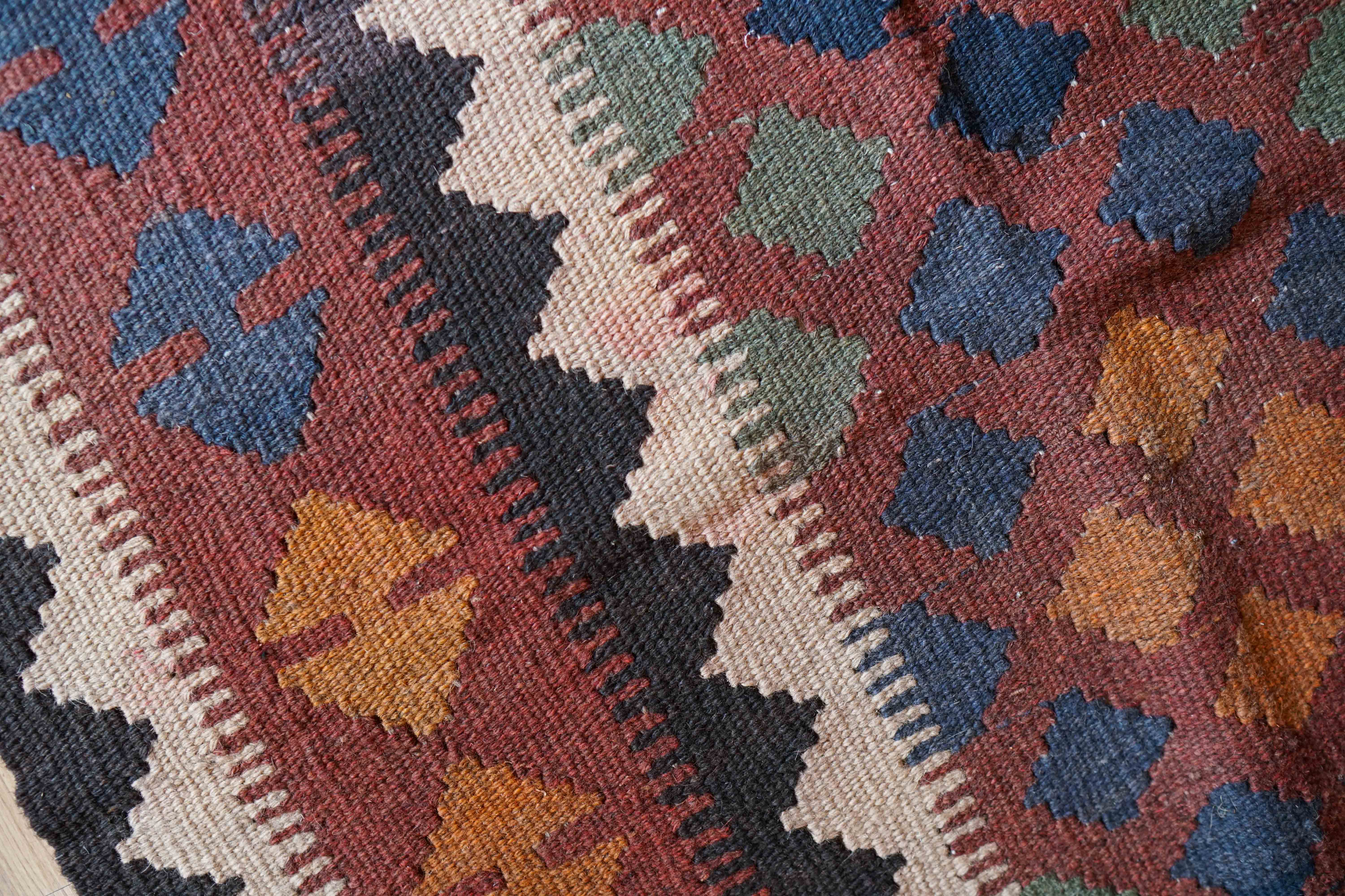 アフガン手織りキリム トライバルラグ 98×83㎝ – Decorworks