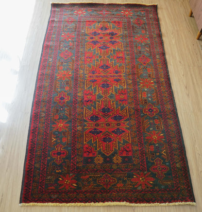  バルーチ トライバルラグ 194×109cm