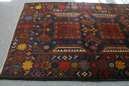 144×88cm ペルシャ絨毯 バルーチ 手織り トライバルラグ ヴィンテージ Decorworks