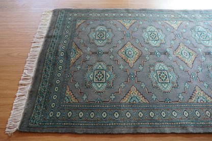  パキスタン手織り絨毯 121×76cm｜ニュージーランド産ウーステッドウール使用・高密度織り