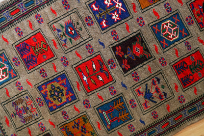  132×94cm バルーチ絨毯 ヴィンテージ トライバルラグ ペルシャ絨毯