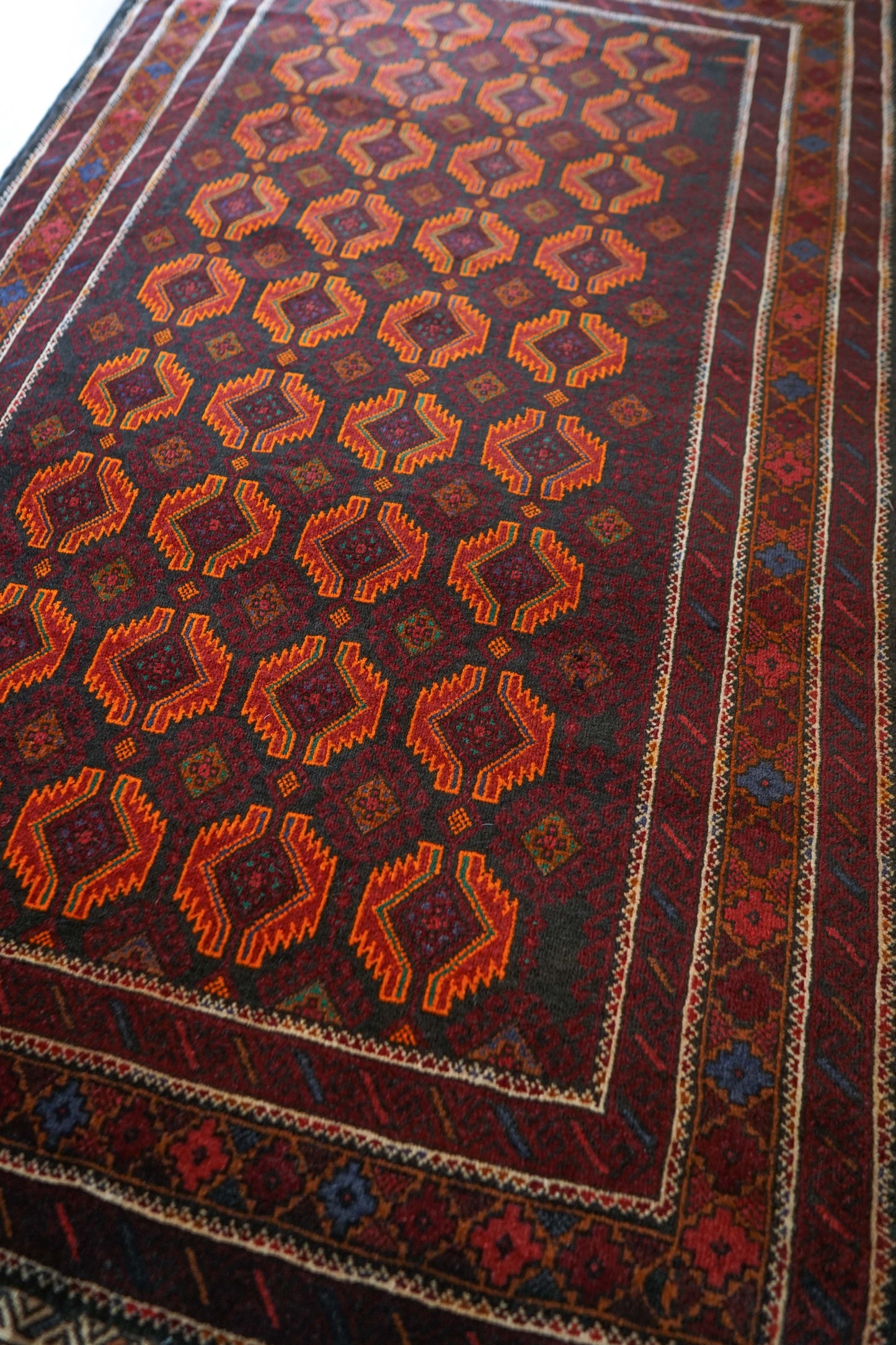  ペルシャ絨毯 バルーチ トライバルラグ 190×114cm