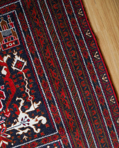  アフガニスタン手織り絨毯 ビルジククオリティ 292×89cm