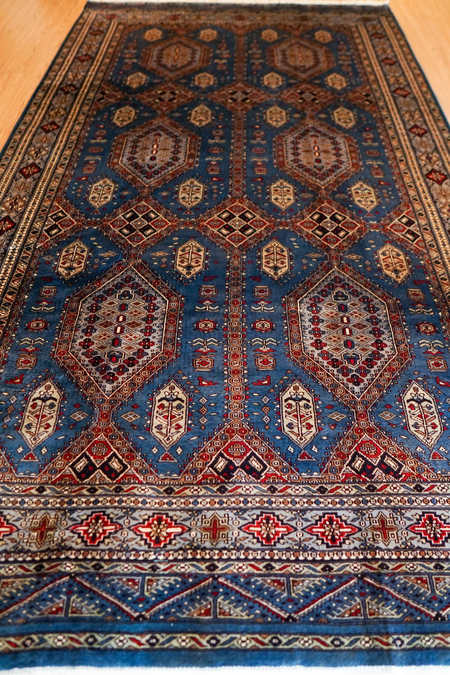  パキスタン手織り絨毯 290×160cm  ニュージーランド産メリノウール使用