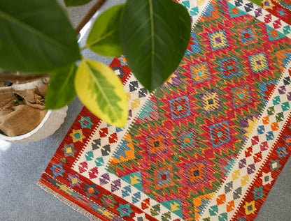 153×104cm　　アフガニスタン　手織り　キリム Decorworks