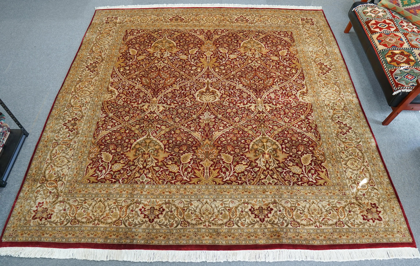 257×252cm  パキスタン ダブルノッ 手織り絨毯 Decorworks
