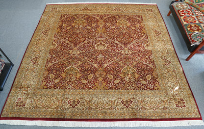 257×252cm  パキスタン ダブルノッ 手織り絨毯 Decorworks