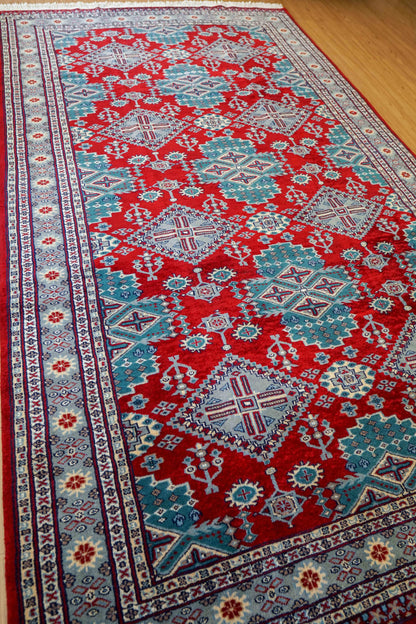 パキスタン手織り絨毯 239×172cm｜高密度ウールラグ ニュージーランドウール×シルク使用 リビングサイズ - Decorworks