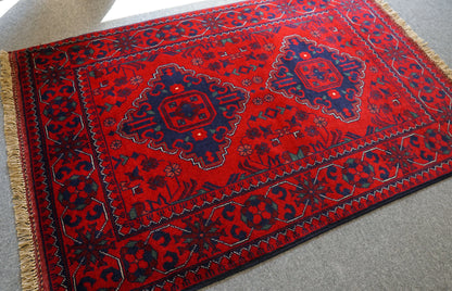 121×83cm アフガニスタン手織り絨毯 カールモハメディ - Decorworks