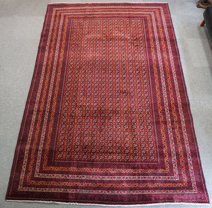 295×190cm アフガニウタン 手織り絨毯 ホジャロシュナイ トルクメン ボハララグ Decorworks