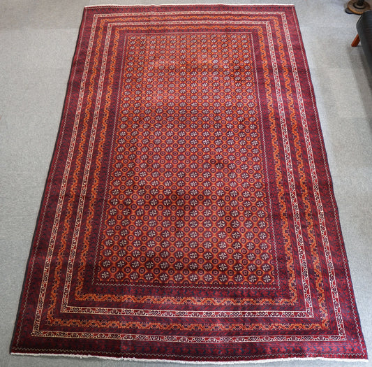 295×190cm アフガニウタン 手織り絨毯 ホジャロシュナイ トルクメン ボハララグ Decorworks