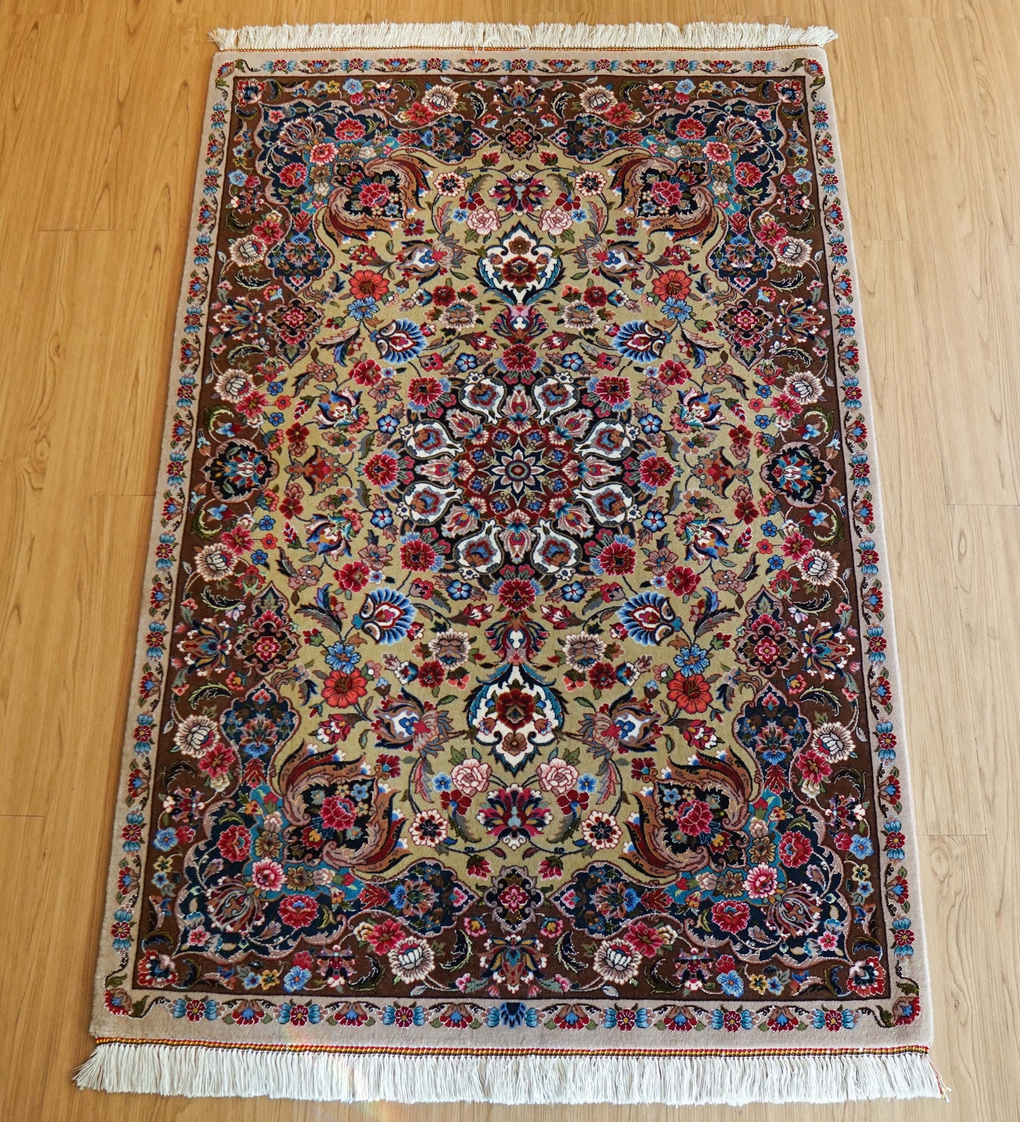  ペルシャ絨毯 イラーム産 約162×104cm｜コルクウール＆シルク