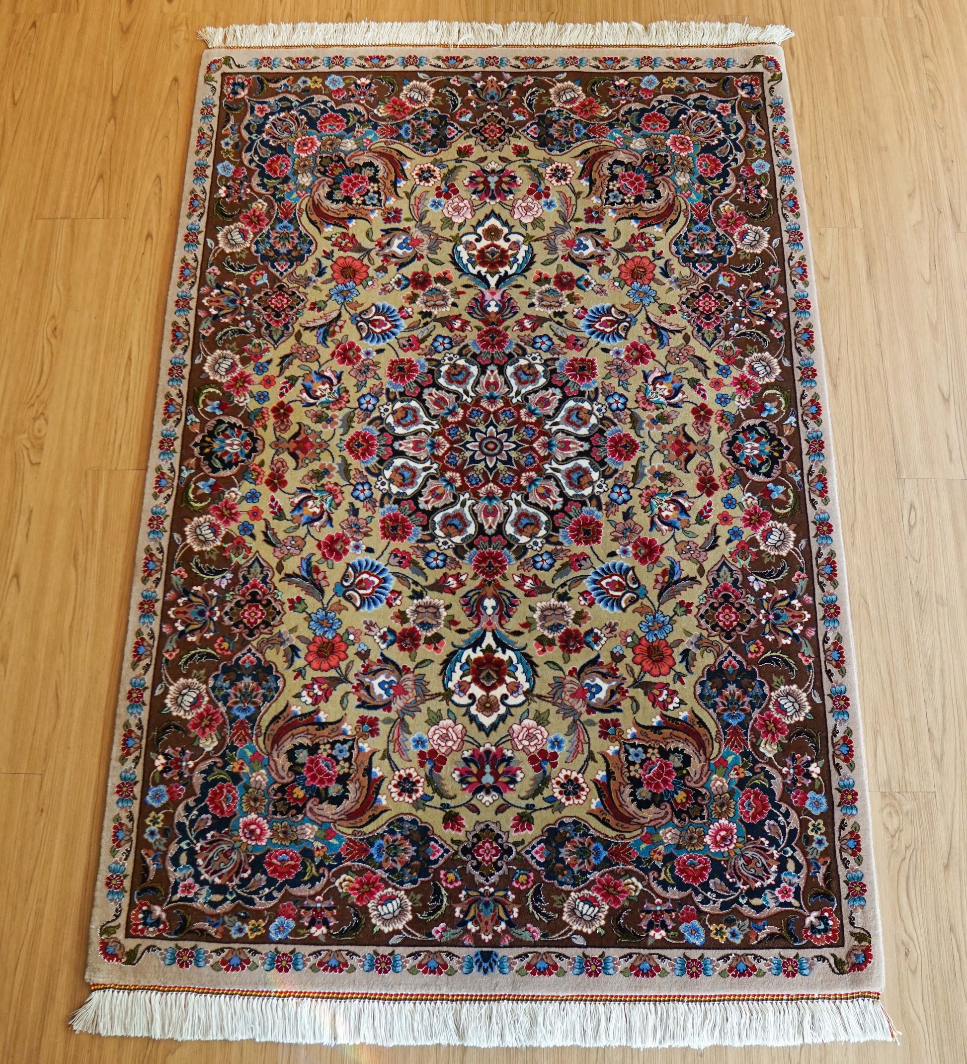  ペルシャ絨毯 イラーム産 約162×104cm｜コルクウール＆シルク