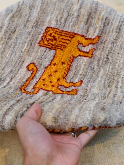  ペルシャ絨毯 手織りギャッベ カシュクリ族ギャッベ 40×40cm 1839