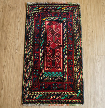  トライバルラグ　バルーチ族　ペルシャ86×48cm