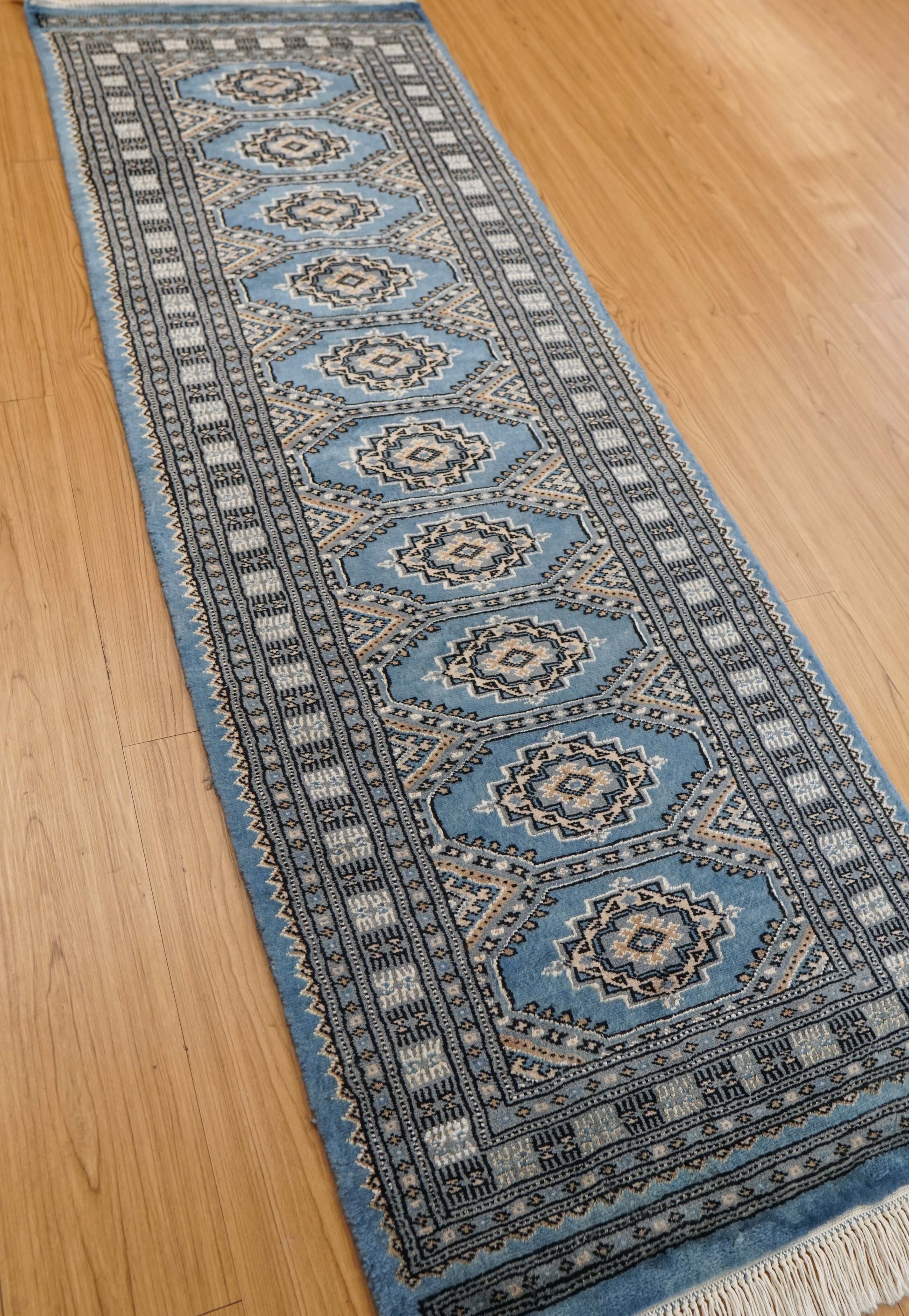  パキスタン手織り絨毯　ランナー  185×63cm