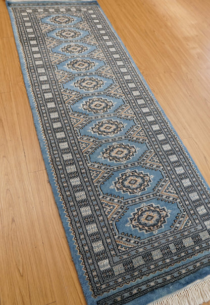  パキスタン手織り絨毯　ランナー  185×63cm