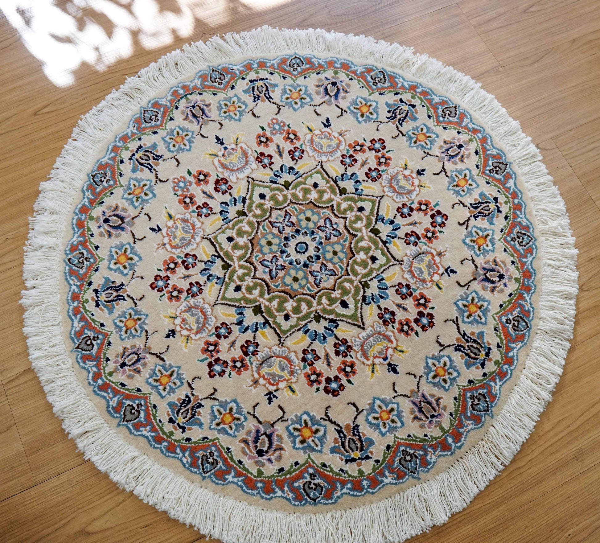  ペルシャ絨毯 ナイン 丸71cm