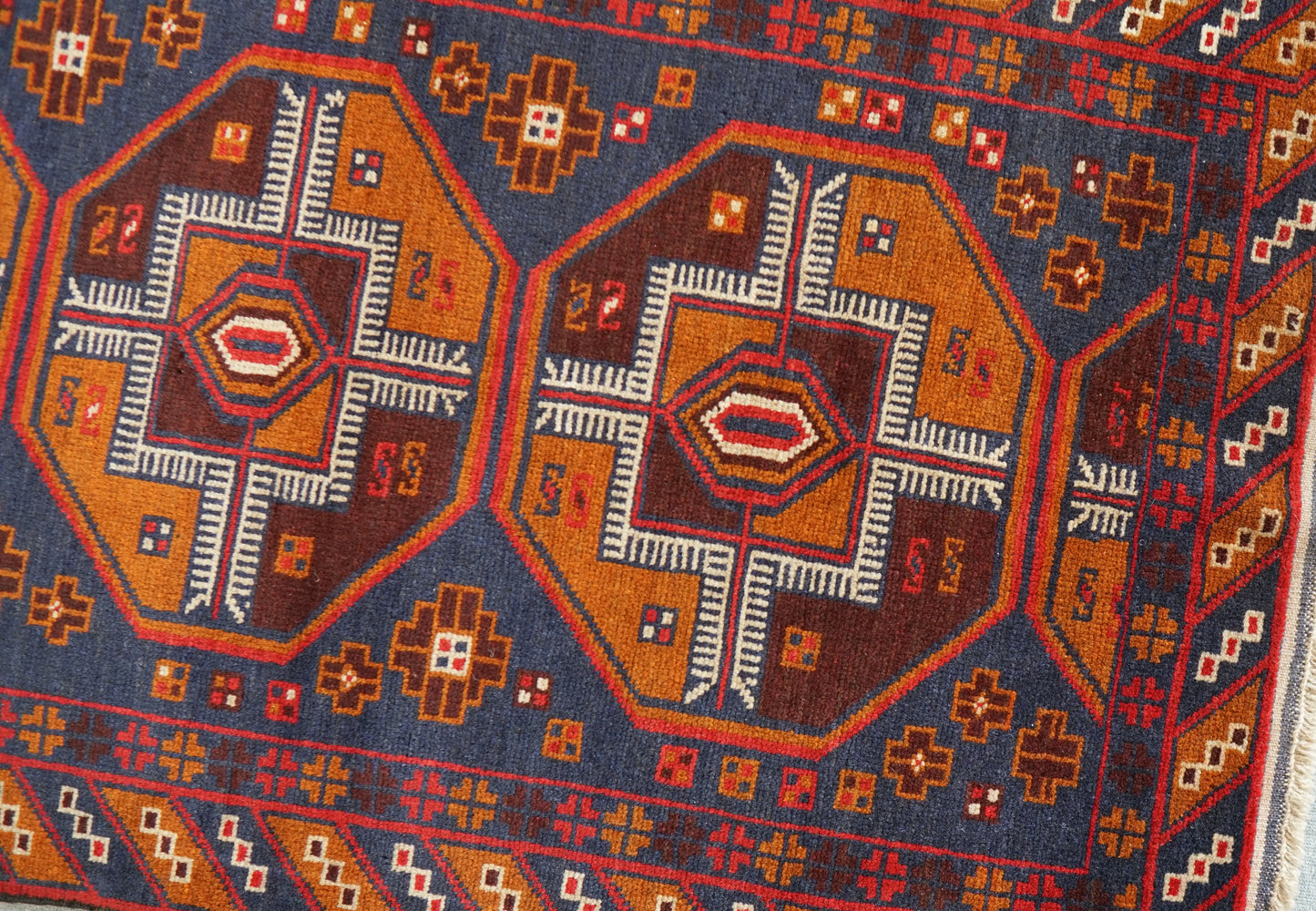 142×87cm アフガン　トライバルラグ　バルーチ族　ヴィンテージラグ Decorworks