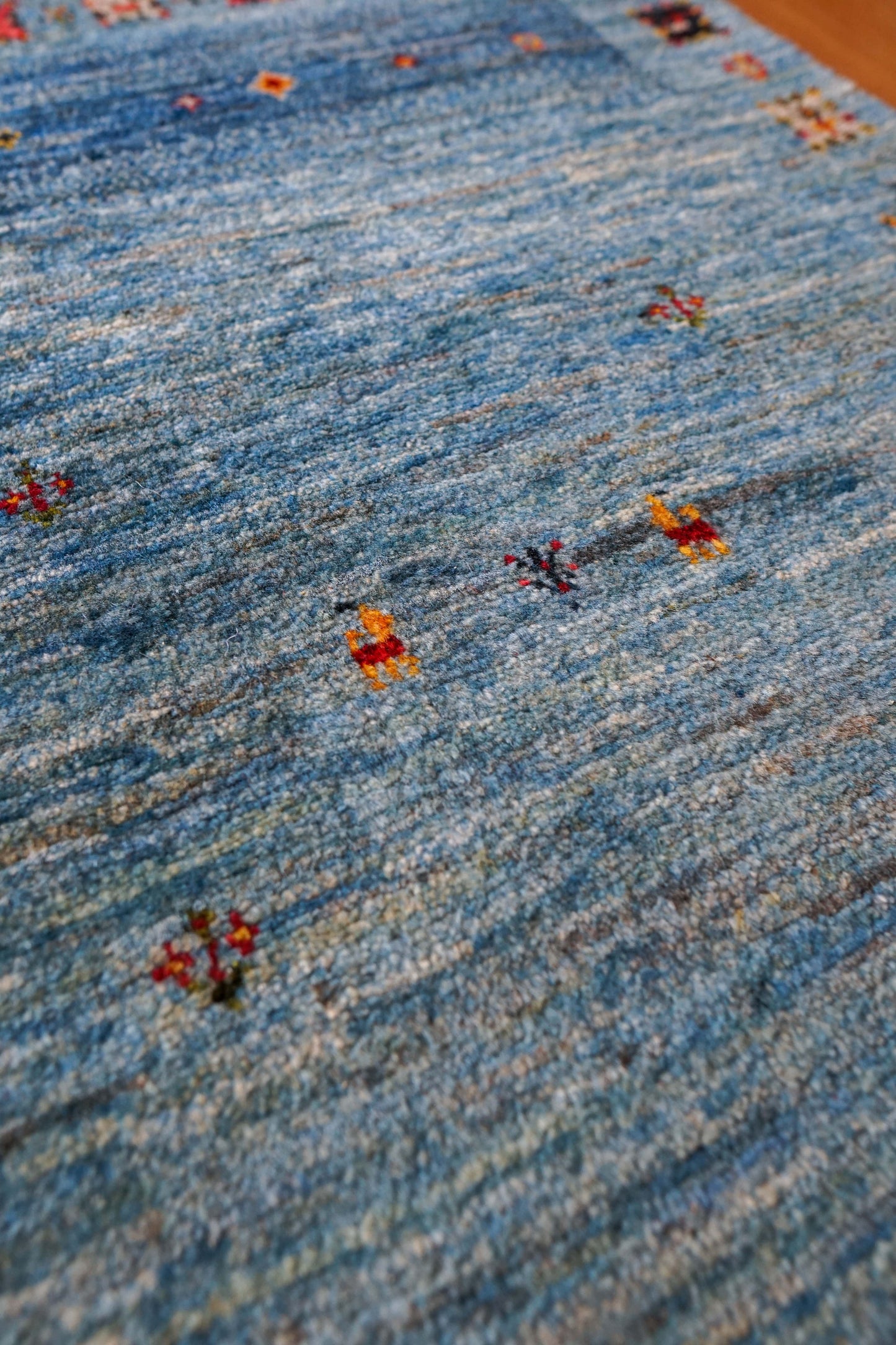  手織りペルシャ カシュクリ ギャッベ リズバフトギヤべ 103×67cm